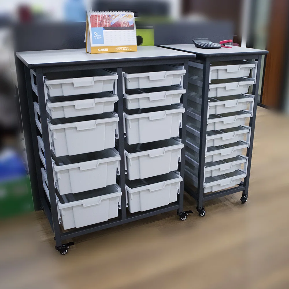 Multifunctional classroom office file collect cart trolle