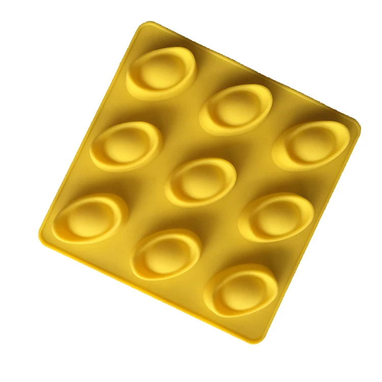9 cavity Silicone Chinese Gold Ingot Chocolate Moulds  for Cake Decorating