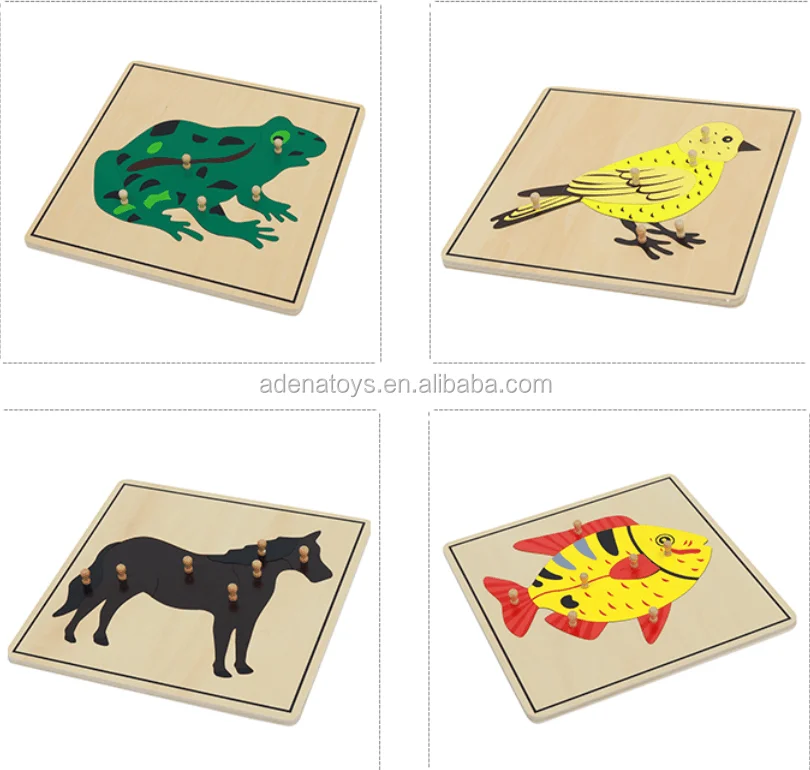 Материалы по методу Монтессори в Китае: игрушки Монтессори B003, пазл-шкаф с животными, включает 5 пазлов, обучающие игрушки для детей