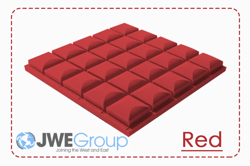 Акустическая панель Arrowzoom 12 шт., черно-красная акустическая панель 19,6x19,6x1,9 дюймов, Звукопоглощающая пена (доступная упаковка OEM)