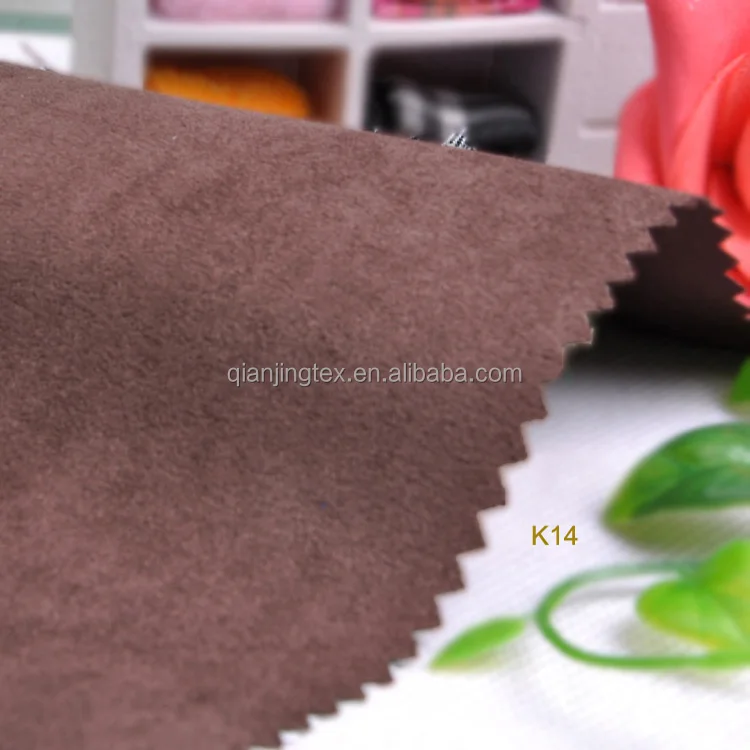 Factory price sanded 100% polyester soft microfiber upholstery material