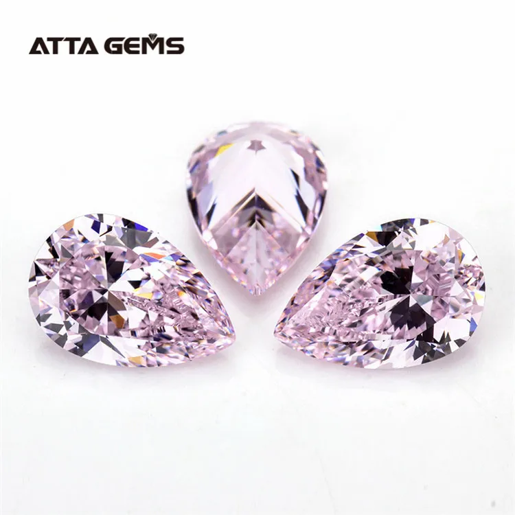 AAAAA Quality 7x9mm Pear Cut Pink Zircon Gemstone