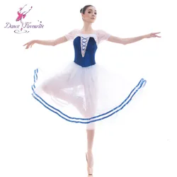 Short sleeve ballet tutu long dress for child and adult ballerina dance costume 18700
