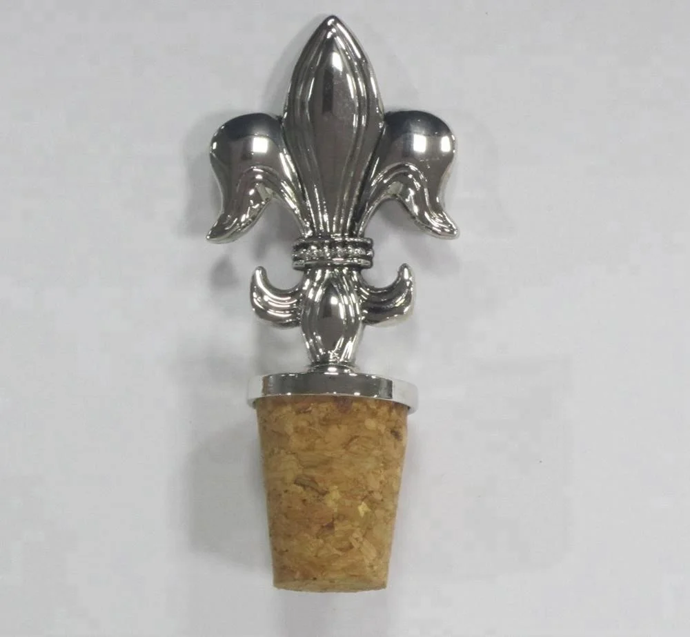 
Fleur de lis cork wine stopper 