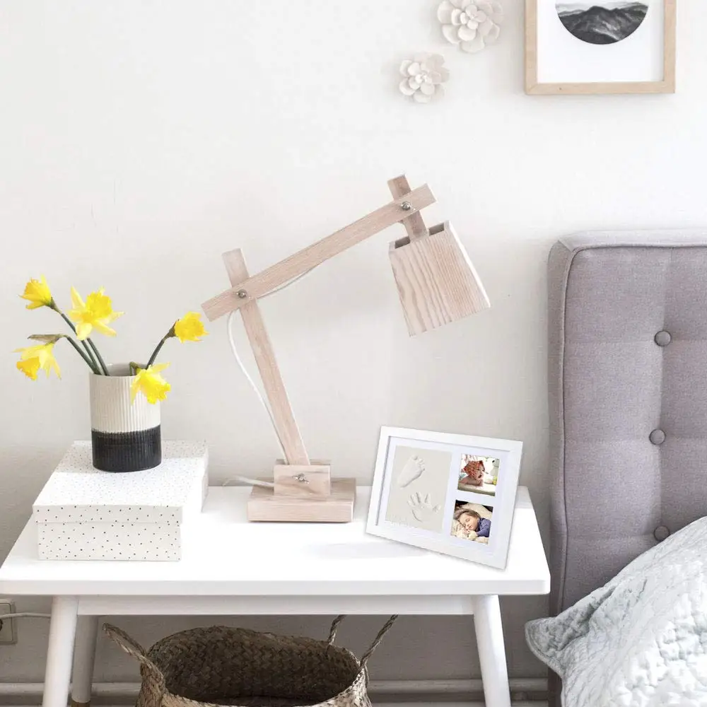 Baby Handprint Kit Footprint Photo Frame for Newborn Girls and Boys Baby Photo Album for Shower Registry Personalized Baby Gift