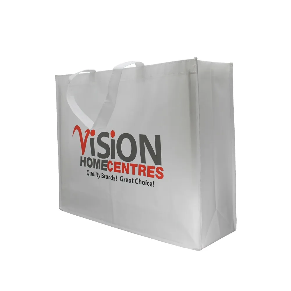 Reusable pp laminated non woven shopping bag,glossy film laminated tote bag
