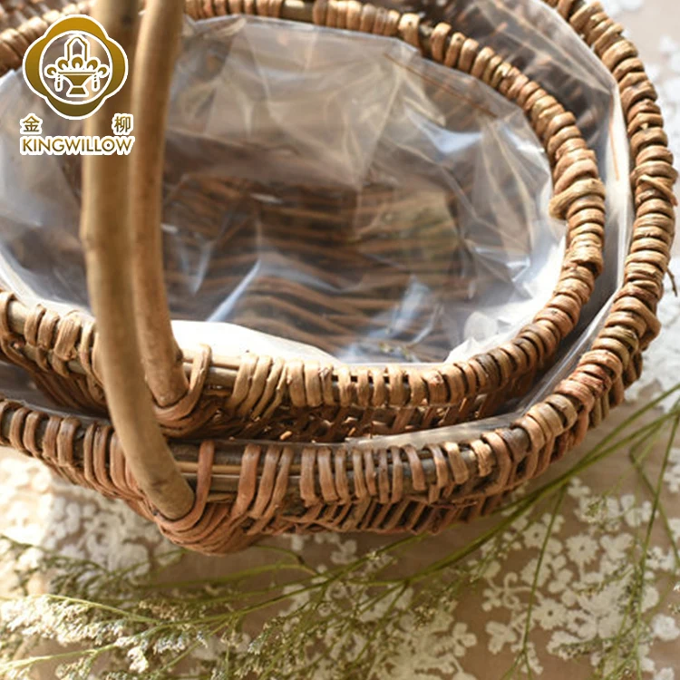 Chinese wholesaler water proofing basket Flower basket with handle