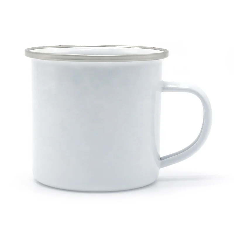 Wholesale 330ml  Vintage Souvenir Enamel Coffee Cup Custom Retro Enamel Cup Mug Sublimation