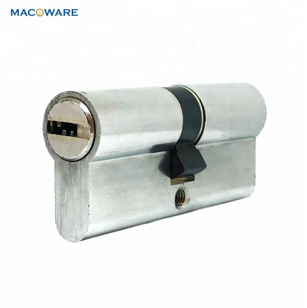 High Security Satin Chrome Quality 60-120mm Brass Europrofile Mortise Lock Cylinder
