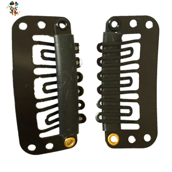 Human Hair Extension Wig Piece Small Snap Metal Clips HPC-0171