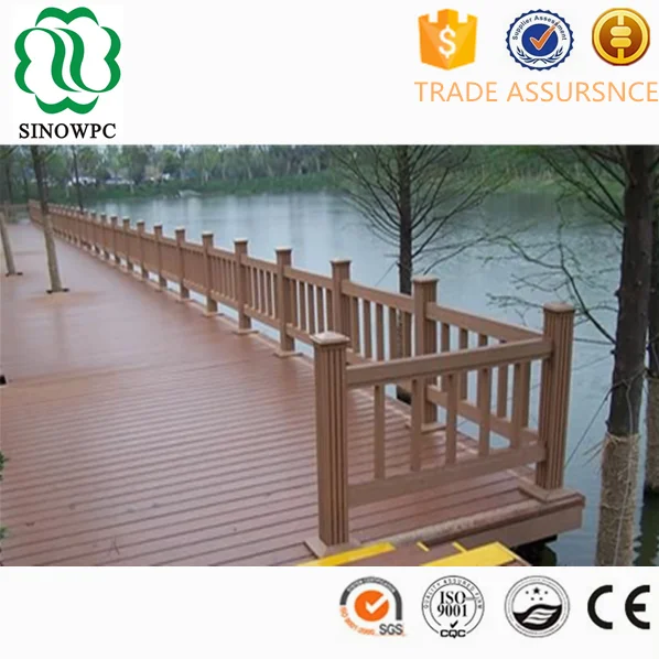 70x40mm WPC wood plastic composite handrails/railing for stair, bridge with SGS CE ISO