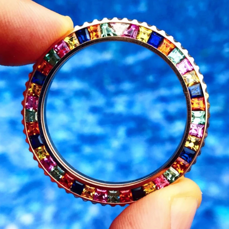 Luxury Watch Parts 18K Gold Candy Bezel Inserts to Fit Original Watch