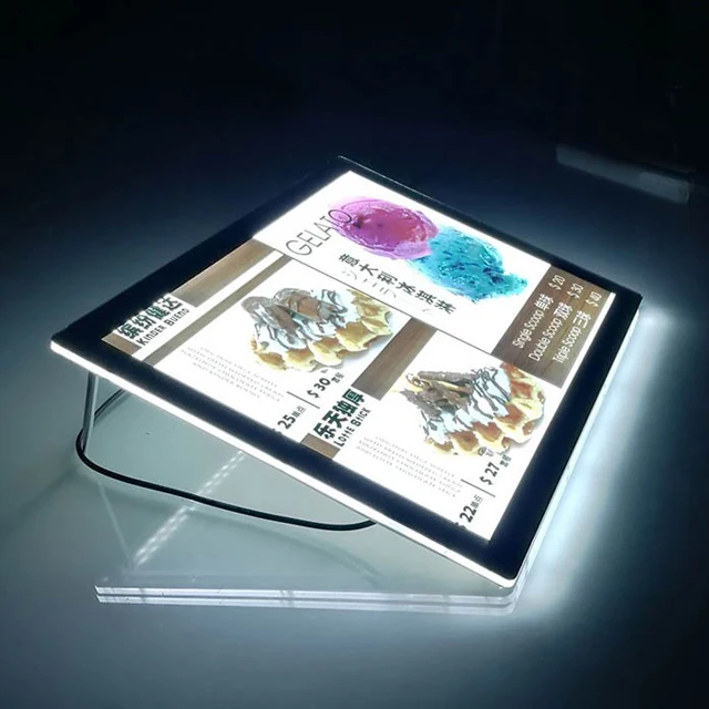 
Mall Store Restaurant Aluminum Picture Poster Frame Advertising Acrylic Led Magnetic Light Box 