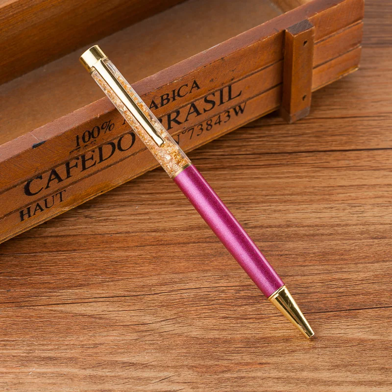 Gift Promotional Gold Foil Ballpoint Pen with black ink