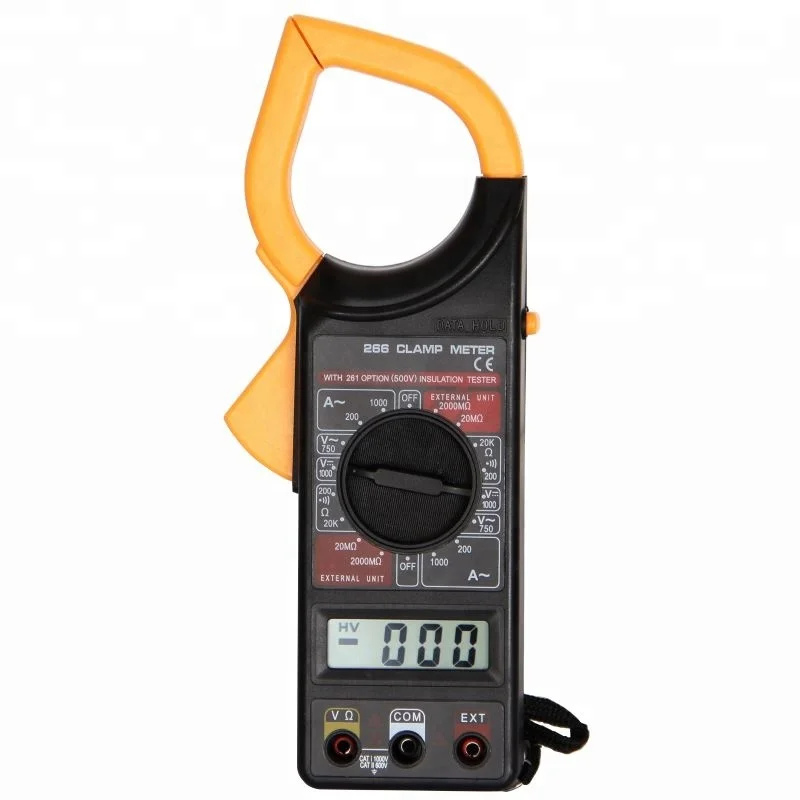 FRANKEVER professional DT266 ac dc digital power Electronic clamp meter multimeter resistance tester