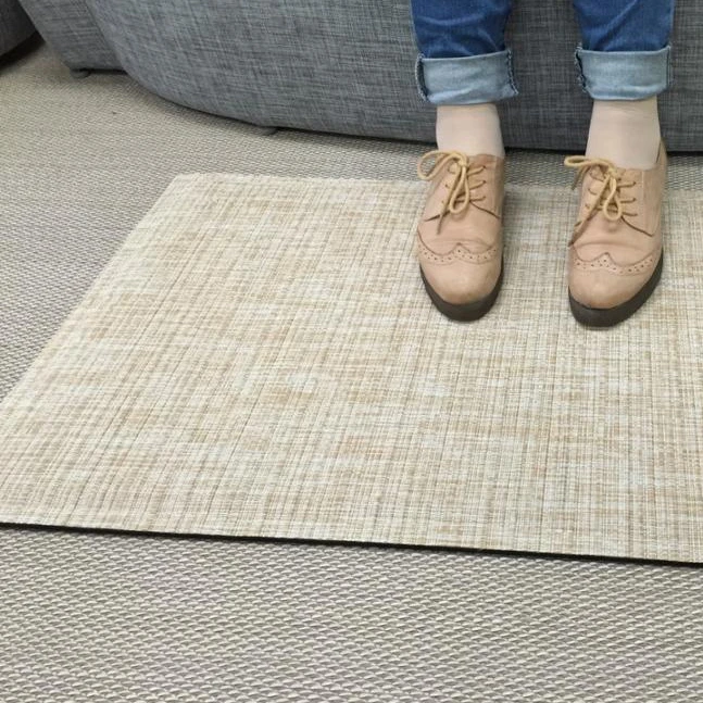 Woven Carpet PVC Vinyl Round Rug for Kitchen