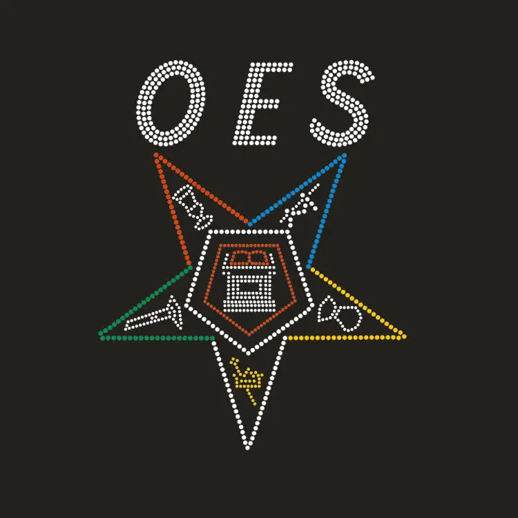 Оптовая продажа, железная переводная трафаретная звезда OES East