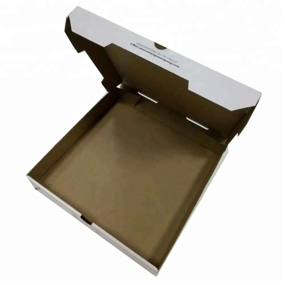 Wholesale high quality cheap custom logo portable thick recycled corrugated delivery baking pizza box