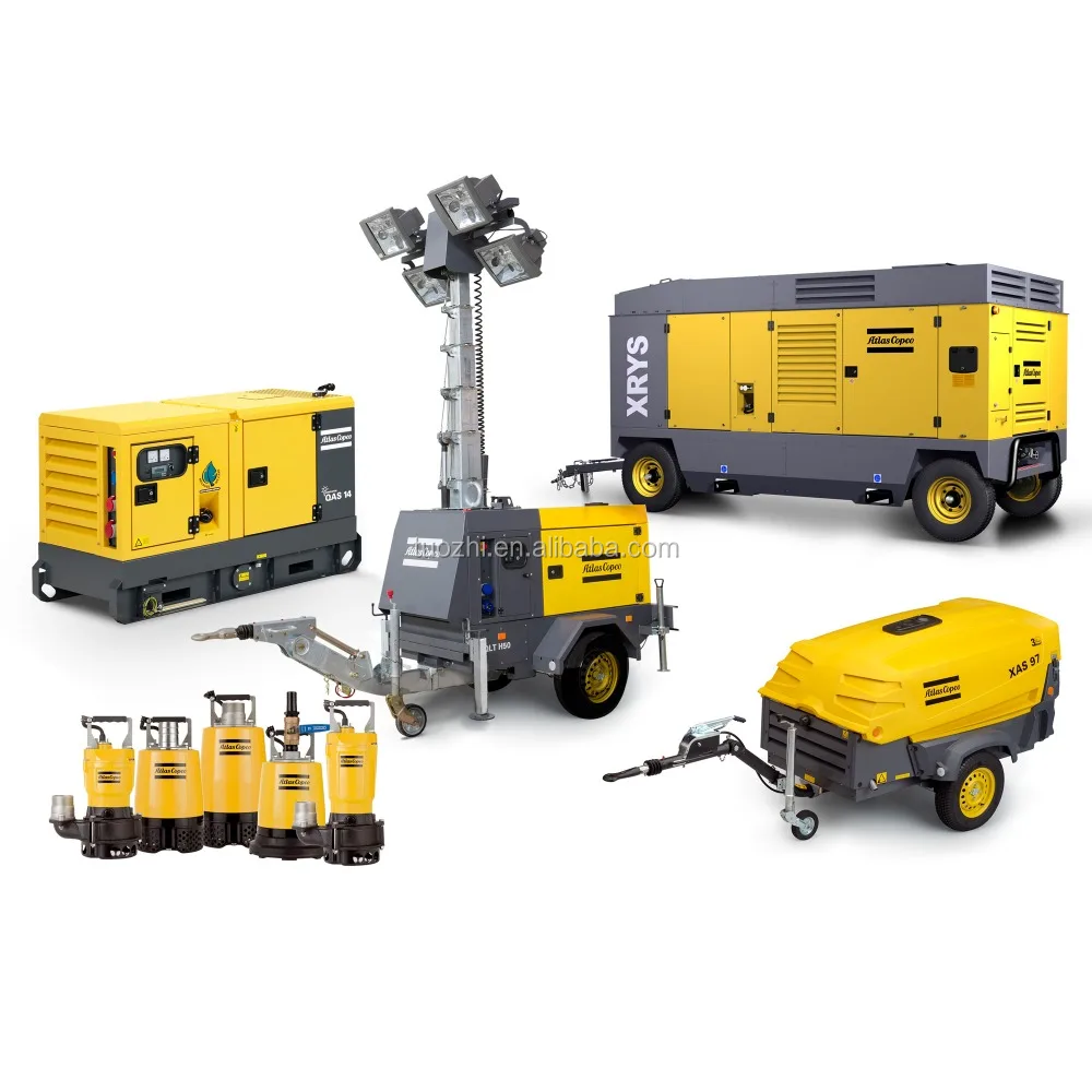 atlas copco 543cfm screw Portable Diesel Air Compressor for construction