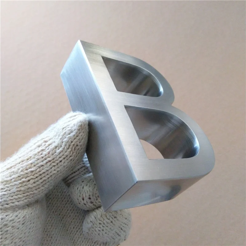 Custom 3D stainless steel letter signage office store wall sign alphabet letters