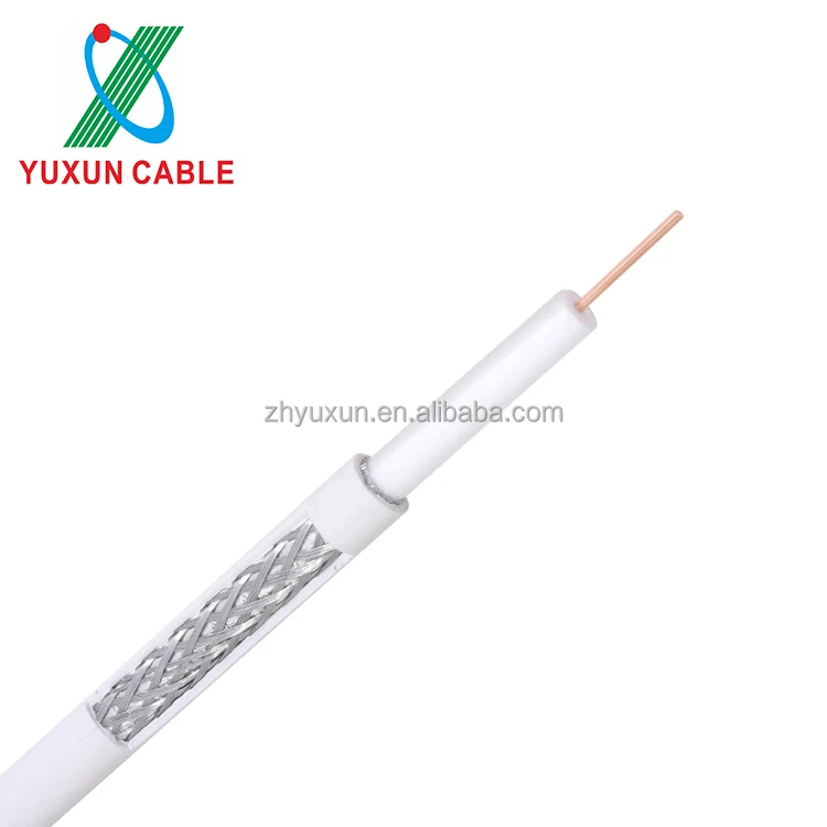 Лучшая цена 75ohm двойной/тройной/quad щит коаксиальный RJ6 кабель
