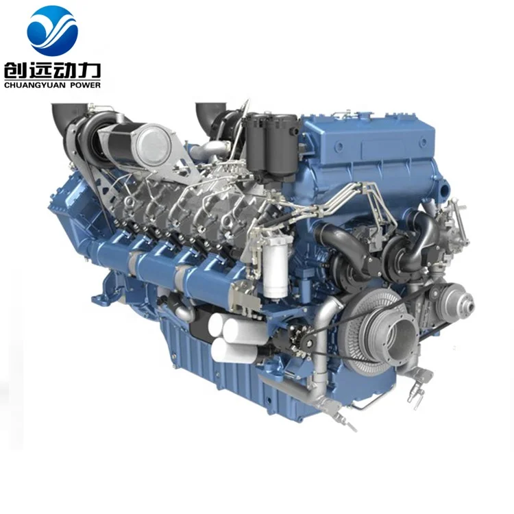 Zd30 190hp 9 cylinders air started system heat exchanger jichai small wp4 boat marine engine