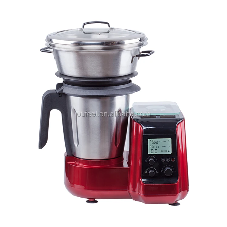 
Modern design soup maker steamer with LCD adjustable speed thermomixer 