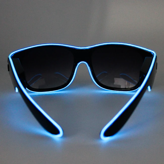 2023  New Arrival  USB recharging Light Up Party Glasses Multi Color  Led Flashing EL Wire Sunglasses