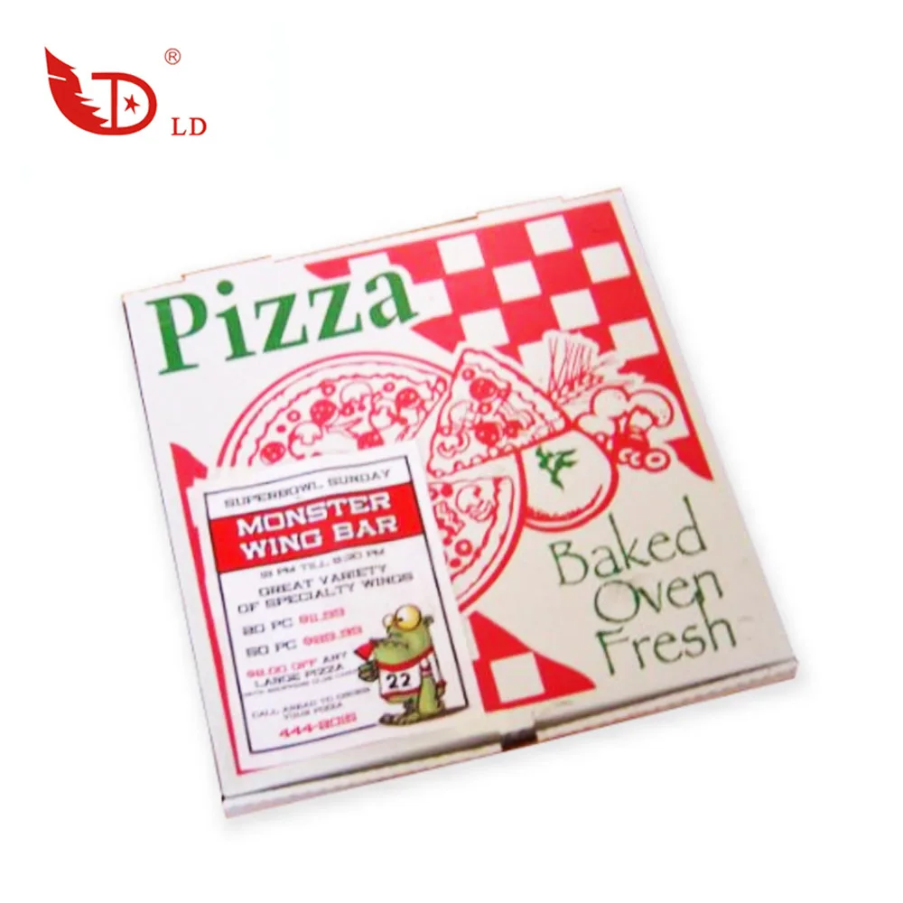High quality fast food packaging boxes personalized pizza box, bulk rectangular pizza boxes