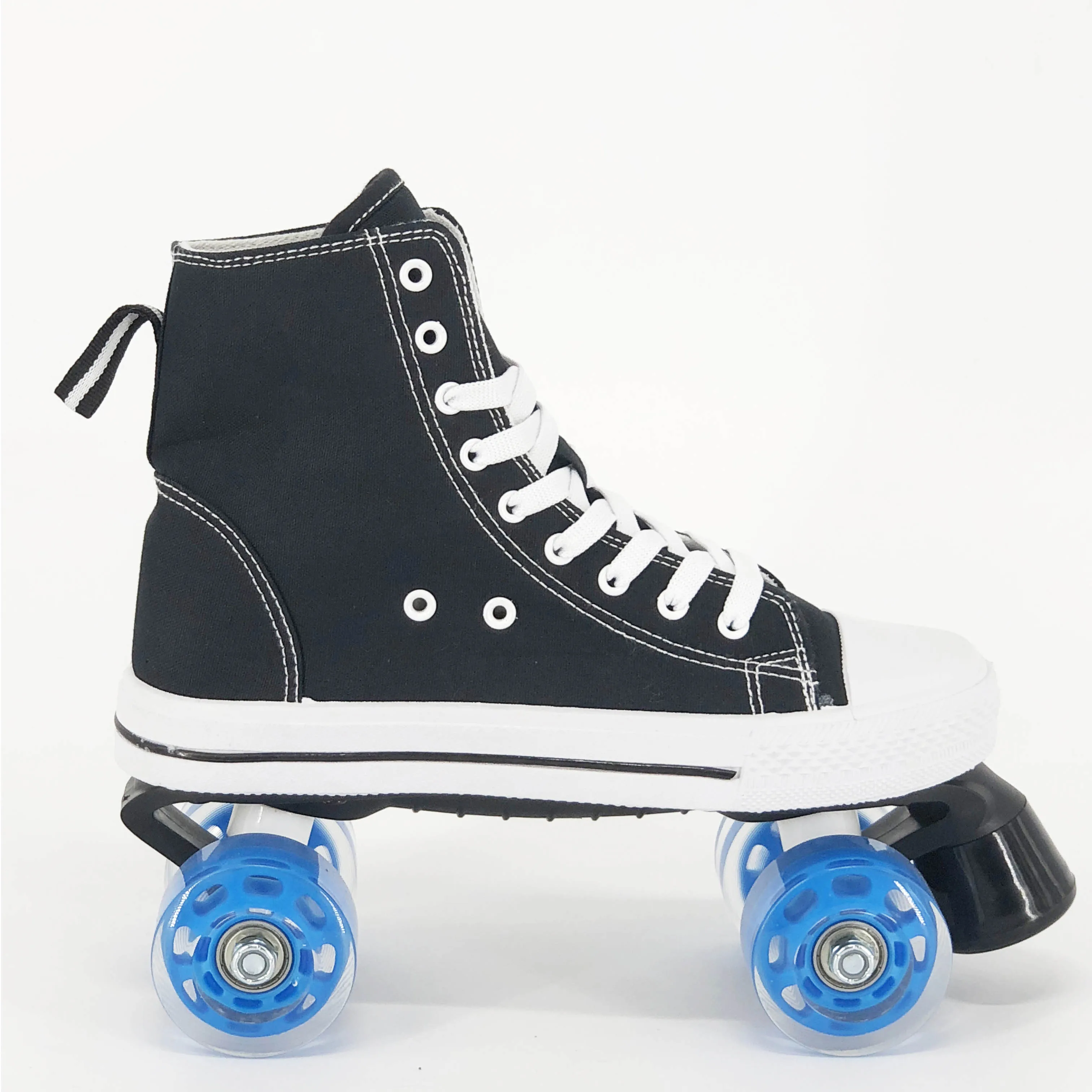 Outdoor PU wheel 2 back wheel 2 front wheel canvas high quality  skating rink  Roller Quad Skates on sale