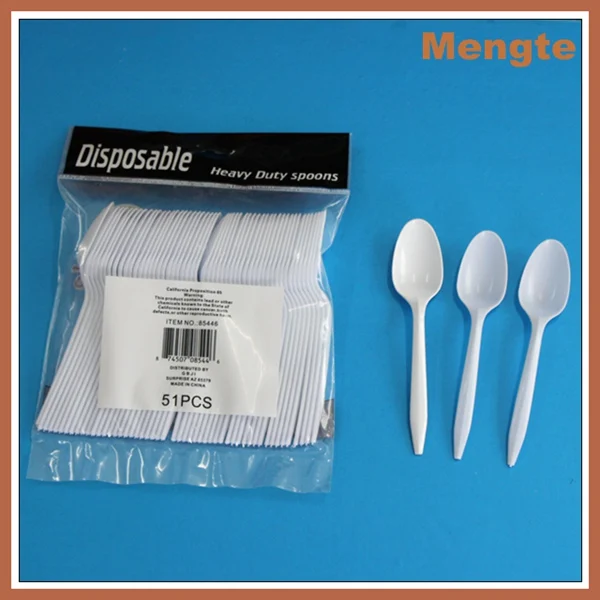 PP Material White plastic spoon