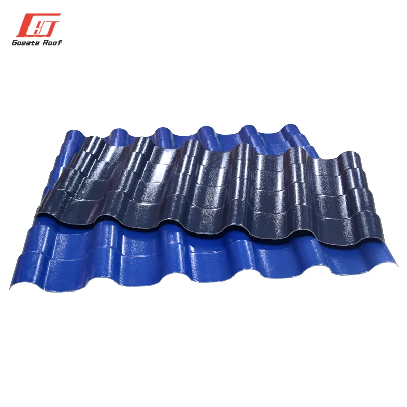 China supplier sheets synthetic raffia rubber roof shingles resin roof tile pvc trapezoid ASA synthetic classical resin tile