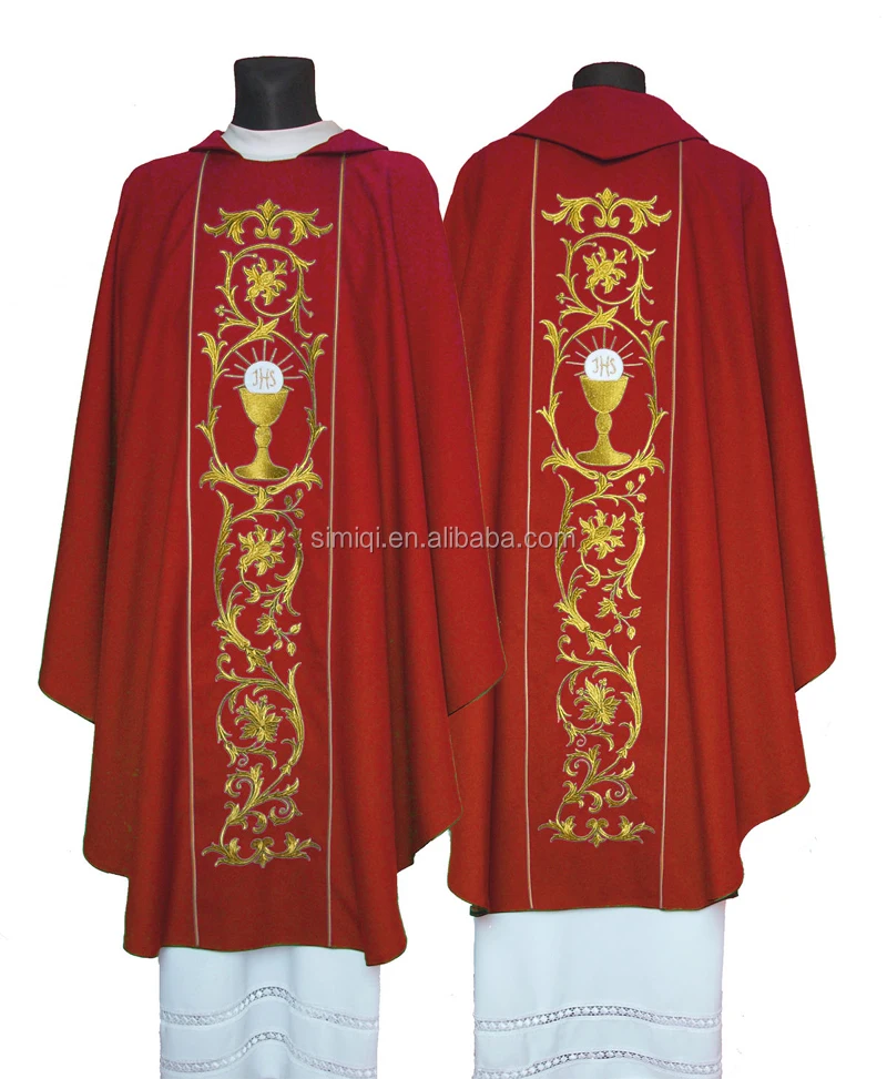 High quality tapstry overlay orphery embroidery stole chasuble (60559843118)