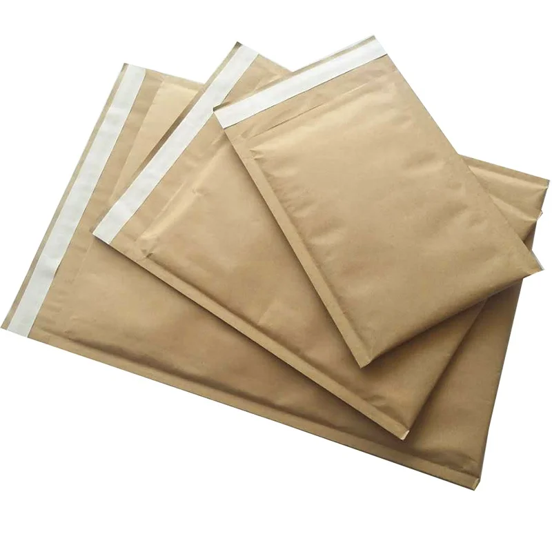 Fully Paper Custom Logo Mailing Bag Cellular Shaped Kraft Paper lining Padded Brown Envelope for shipping