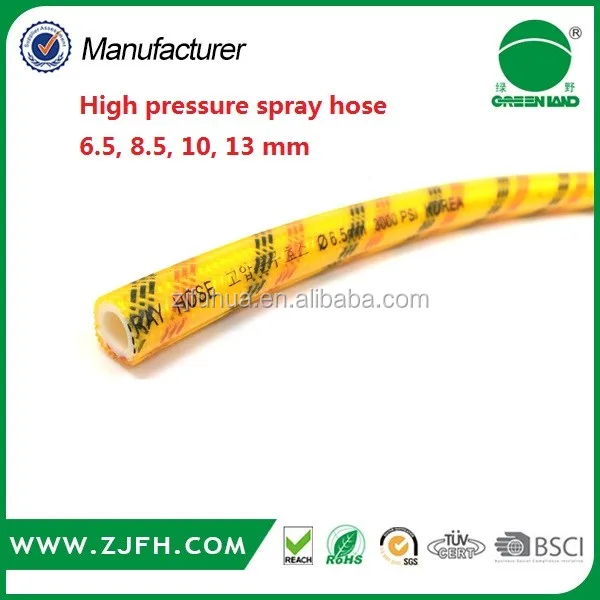 
6.5mm, 8.5mm, 10mm PVC high pressure hydraulic hose 