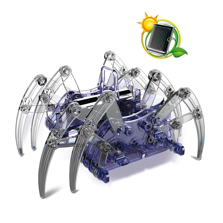 Solar robot toy spider DIY Kids educational toys OEM science STEM customized
