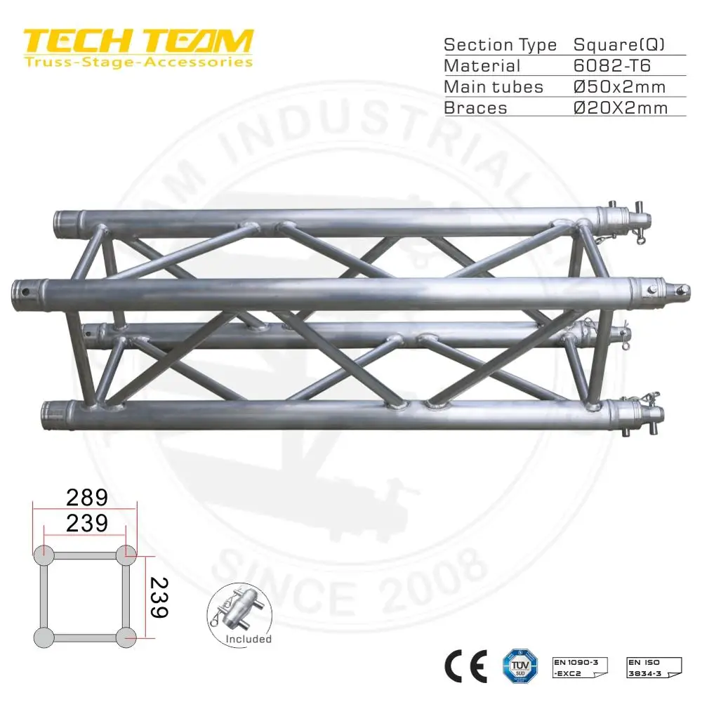 12 Inch Aluminum Square Truss Compatible With Global aluminium truss