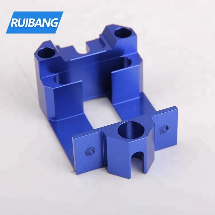 Custom precesion aluminum medical accessories with blue anodize