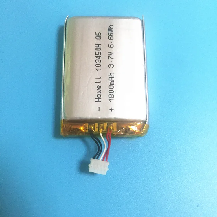 Rechargeable 103450 3.7V 1800mAh Li-Polymer Battery for GPS tracker