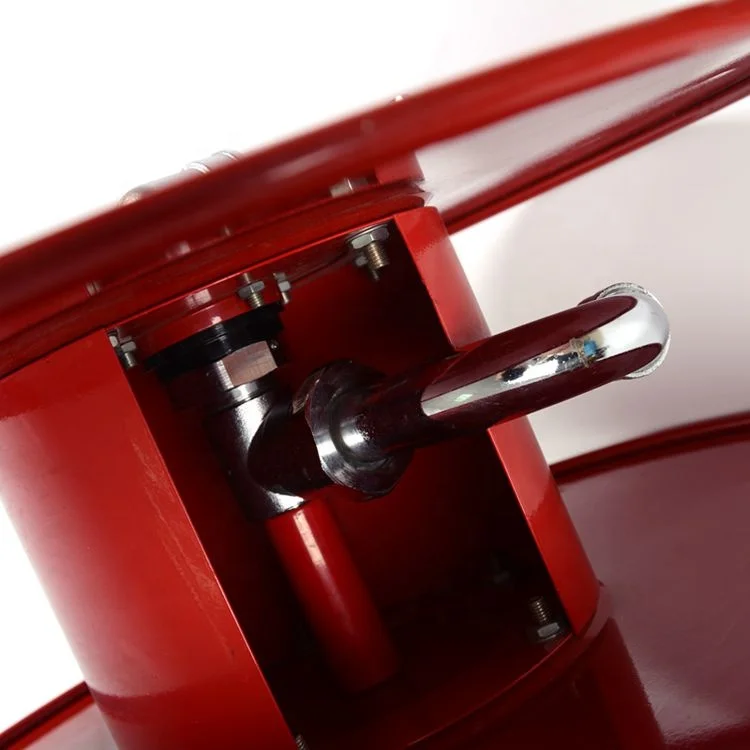 Chrome plated brass mental manual swing firefighting water hose reel system