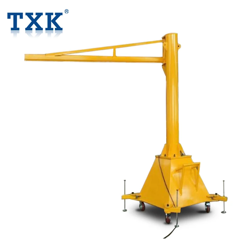 Free Standing Pillar Mounted 360 Degree Rotating 10 ton Swing Arm Marine Jib Crane