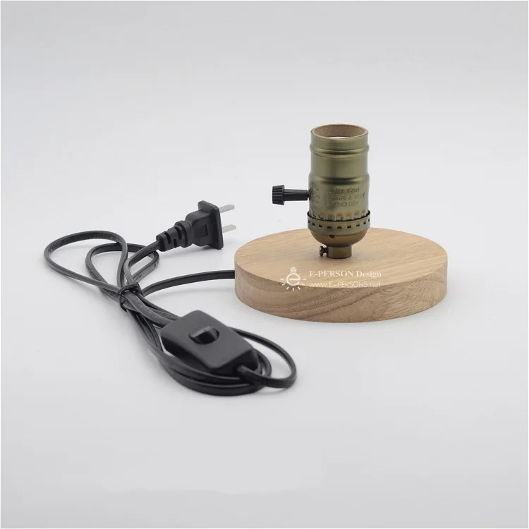 Wood sconce Fully Dimmable Table Desk Lamp with In-Line Switch Great Addition to Table, Desk and Bookshelf