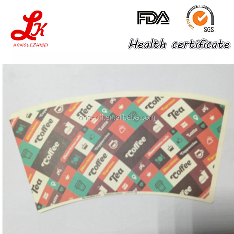 flexo printing waterproof food grade paper cup fans, paper cup raw material