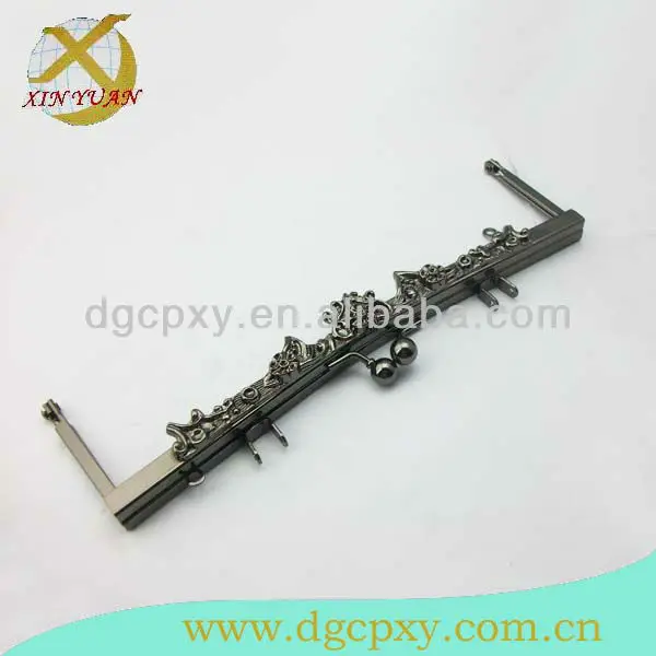 21*5.8cm Nickel Metal Handbags Frame Handbag Accessories Hardware