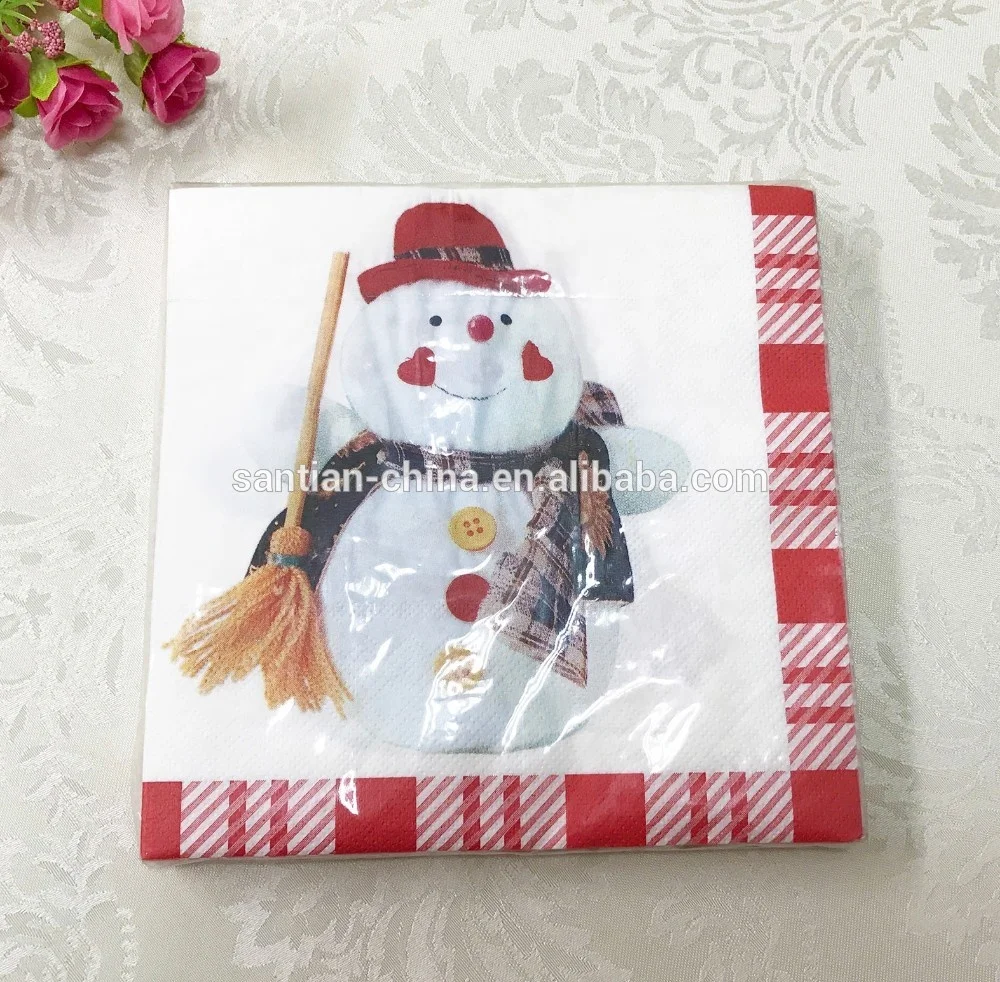 Пользовательские OEM ODM 20 шт. в коробке 2-3 слоя декоративные цветные печатные бумажные салфетки сложенные Коктейльные