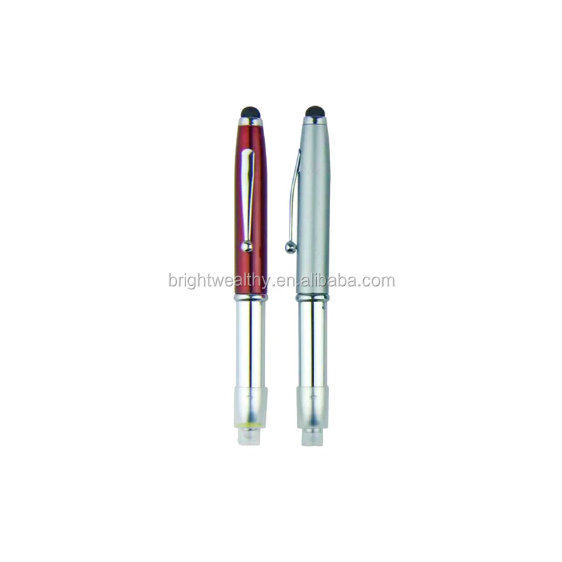 Original factory multi-function full color metal LED stylus light up pen
