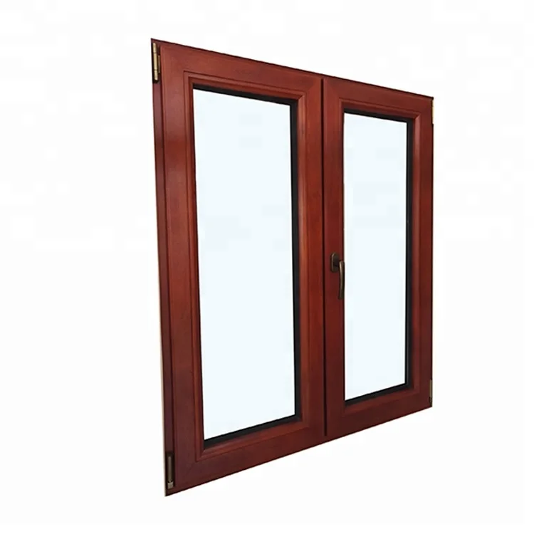 Casement Aluminum Clad Teak Wood Window Design