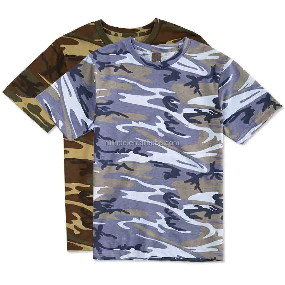 Camo T-shirt Short Sleeve Printed T-shirts for Men Hot Sell High Quality Custom Printed T shirts Wholesale Custom Made in China