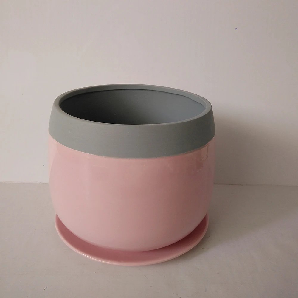 Cheap modern home goods mini cylinder shape ceramic flower pots wholesale