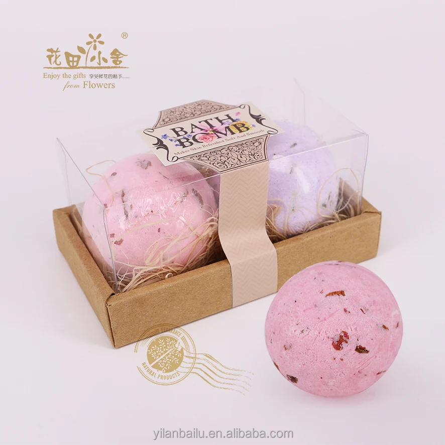 Bath SPA natural bath bomb gift set 2pcs packaging